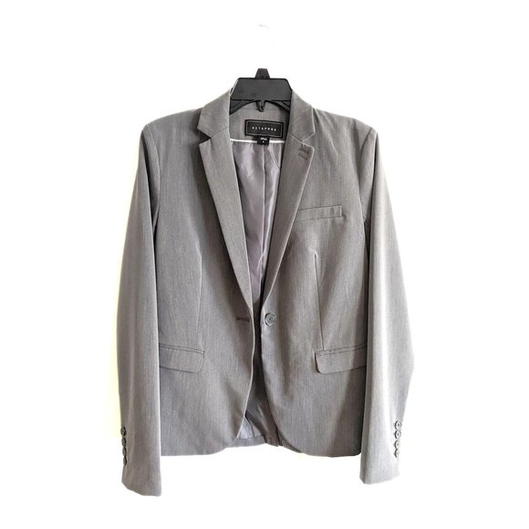 Metaphor Gray Blazer, Single Button, Size 4 - Picture 1 of 14
